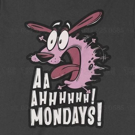  Áo thun Coward Dog, Trùm cuối Cartoon Cine,Unisex Cotton 100% 2 màu nam nữ 0210 