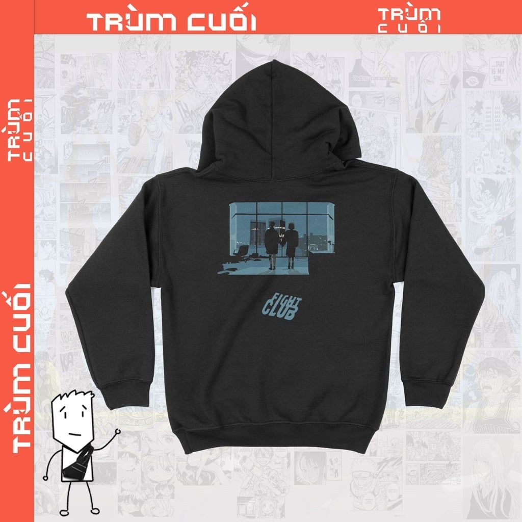  Áo Hoodie Fight Club Unisex Trùm Cuối Cine, Nỉ Bông 100% 2 màu nam nữ 0092 