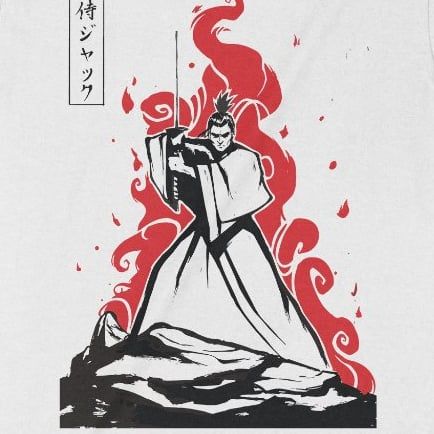  Áo thun phim Samurai Jack, Trùm Cuối Cine Cartoon, Unisex Cotton 100% 2 màu nam nữ 0363 