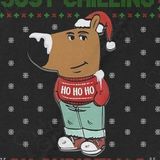  Áo thun Chill Guy Xmas, Trùm Cuối Meme, Unisex Cotton 100% 4 màu nam nữ 0449 
