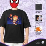  Áo thun oversize Bé Na đu đèn trời, Trùm Cuối x Đăng Hoả Chi Thần - Tết 2025, Unisex Cotton 100% 