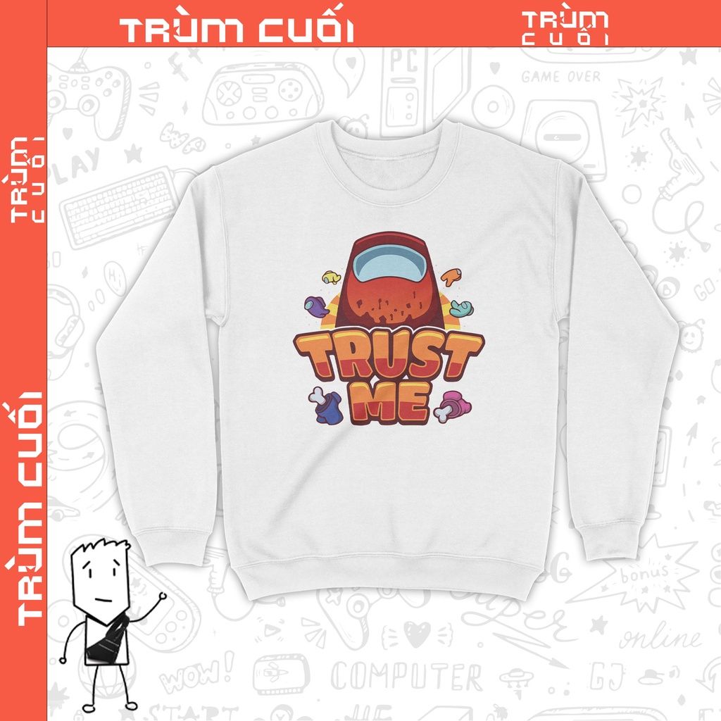  Áo Sweater Among Us, Trùm Cuối Unisex Game, Nỉ Bông 100% 2 màu nam nữ 0218 