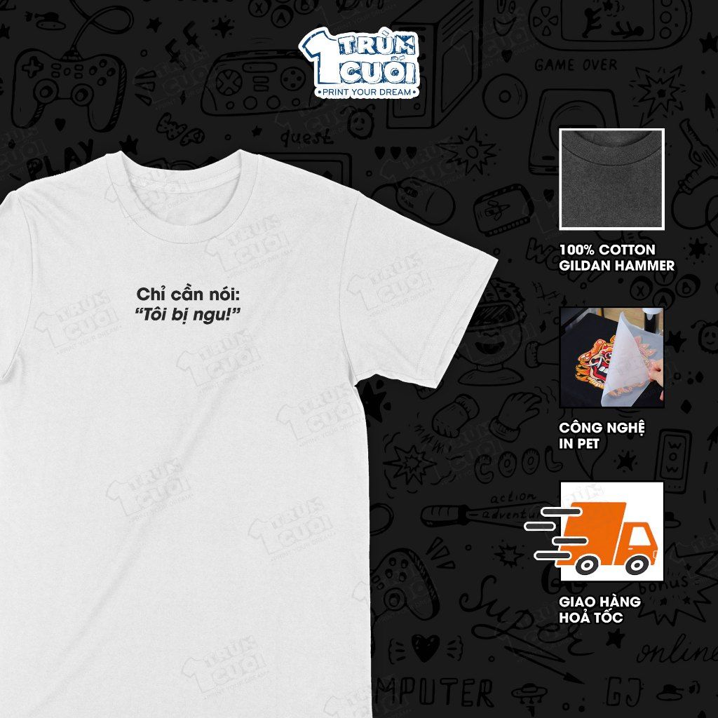  Áo thun Tôi Bị Ngoo, Trùm Cuối Meme, Cotton 100% Unisex 2 màu nam nữ 0457 