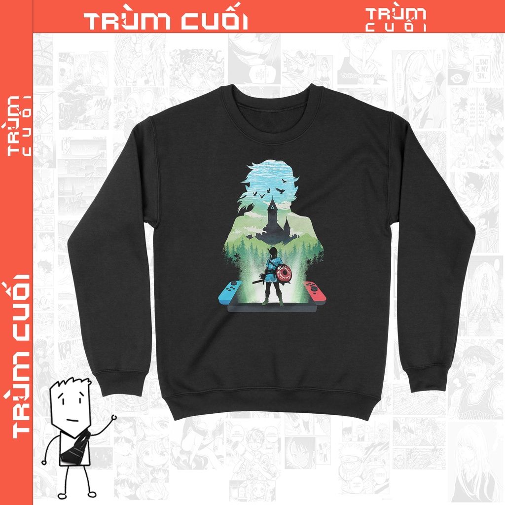  Áo Sweater Breath of the Wild - Nintendo Switch Trùm cuối Game, Nỉ Bông 100% 2 màu nam nữ 0143 