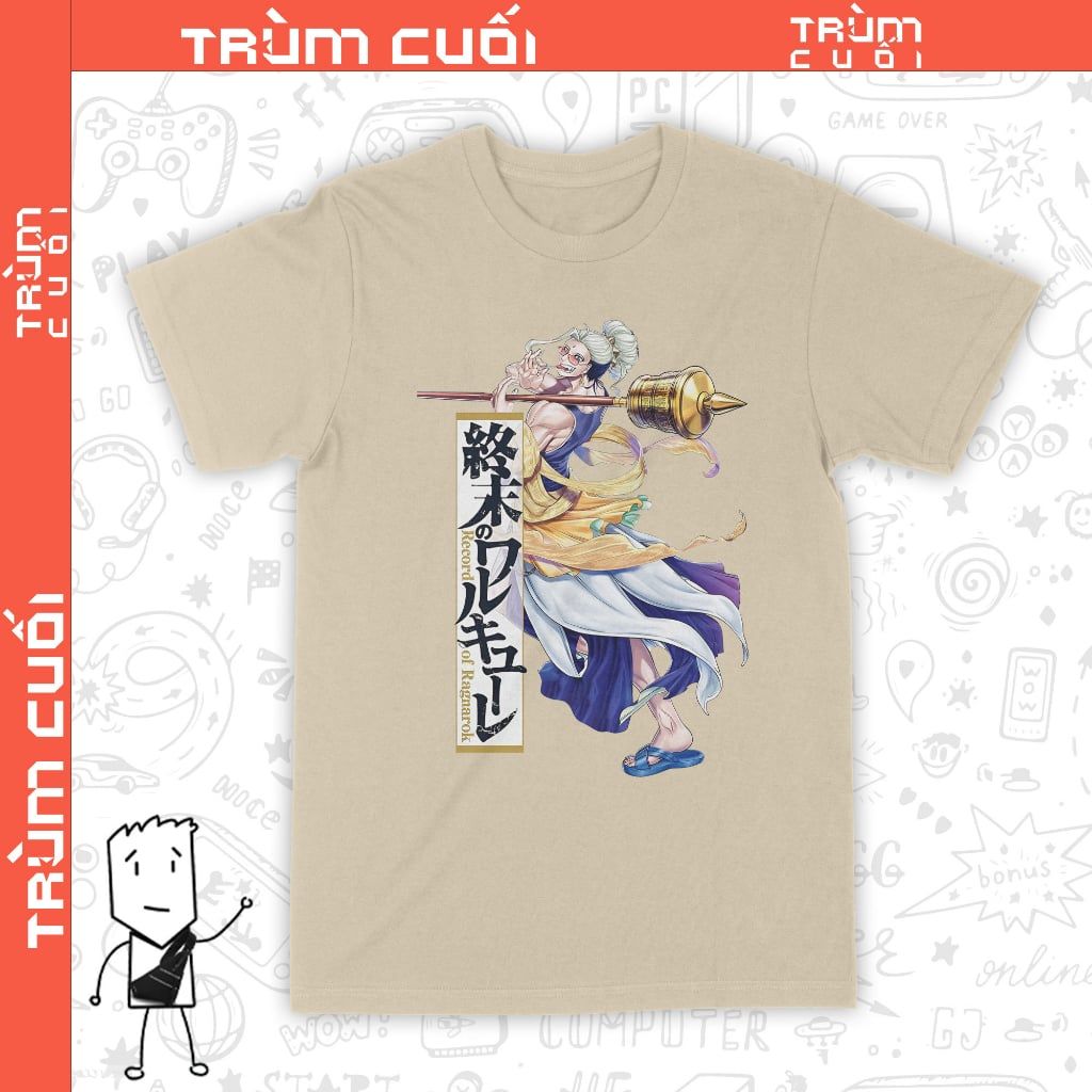  Áo thun Thích Ca - Record of Ragnarok, Trùm Cuối Anime, Unisex Cotton 100% 8 màu nam nữ 0337 