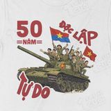  Áo thun 50 Năm Độc Lập, Trùm Cuối Việt Nam, Unisex Cotton 100% 4 màu nam nữ 0304 