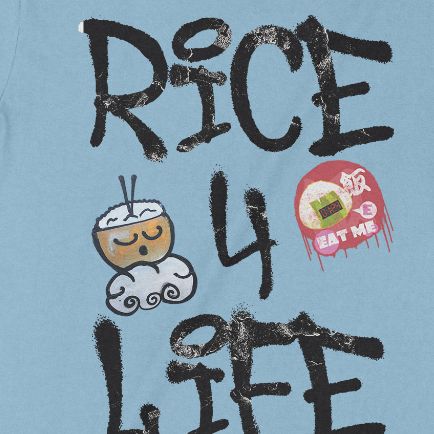  Áo thun Rice for Life, Trùm Cuối Meme Hay Phết, Unisex Cotton 100% 2 màu nam nữ 0298 