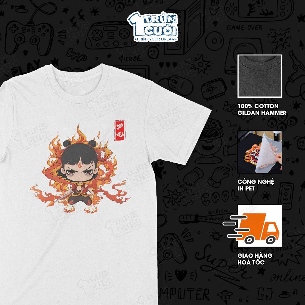  Áo thun Na Tra Chibi, Trùm Cuối Cine, Cotton 100% Unisex 2 màu nam nữ 0455 