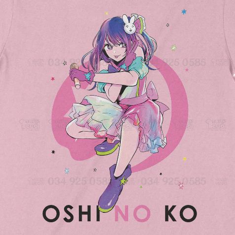 Áo thun Ai Hoshino - Oshi no Ko, Trùm Cuối Anime, Unisex  Cotton 100% 2 màu nam nữ 0271 