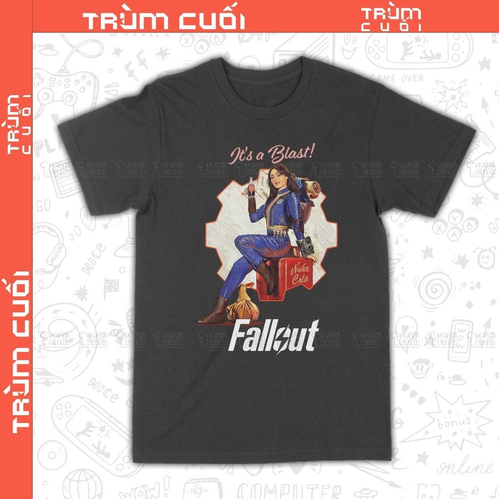  Áo thun Fallout - Lucy, Trùm Cuối Game Cine, Unisex Cotton 100% 2 màu nam nữ 0427 