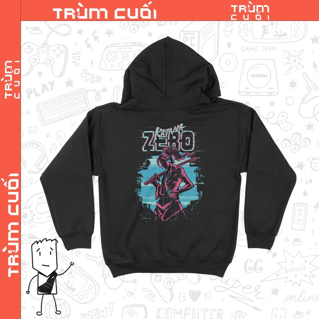  Áo Hoodie Katana Zero, Trùm Cuối Game, Nỉ Bông 100% 2 màu nam nữ 0150 