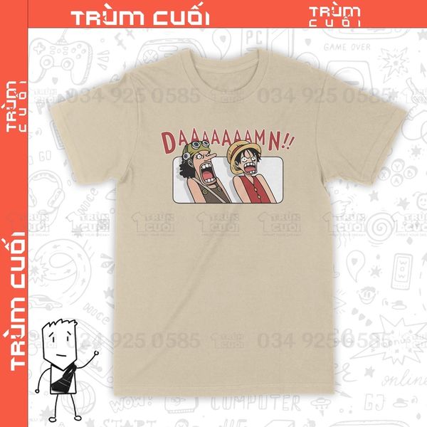  Áo thun Damn! One Piece, Trùm Cuối Anime Cine, Cotton 100% 2 màu nam nữ 0153 