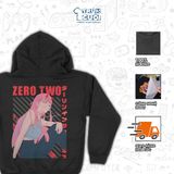  Áo Hoodie Zero Two - Darling in the Franxx, Trùm Cuối Manga Anime, Nỉ Bông 100% Unisex nam nữ 2 màu 0443 