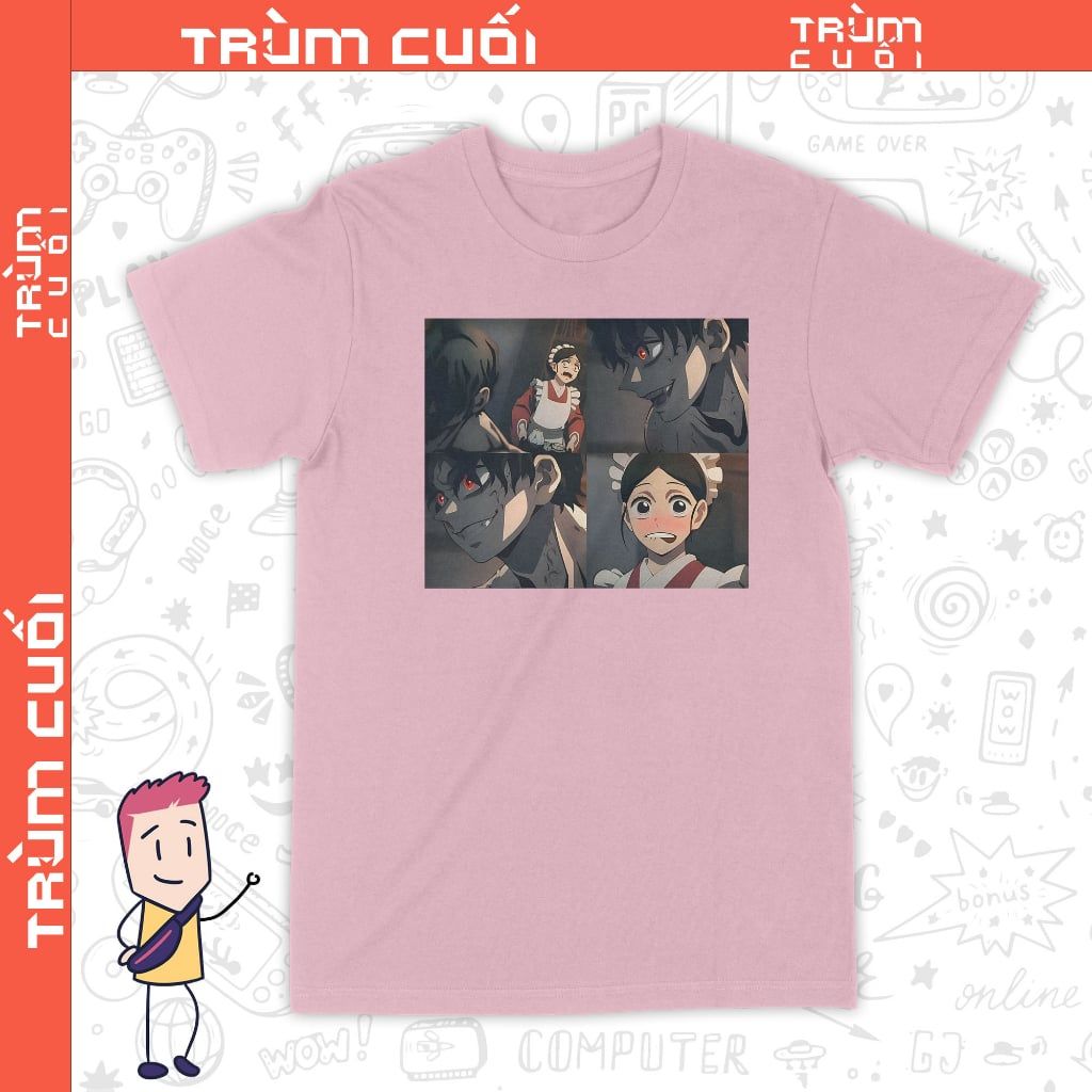  Áo thun Muzan hoá quỷ, Trùm Cuối Anime Movie, Unisex Cotton 100% 2 màu nam nữ 0296 
