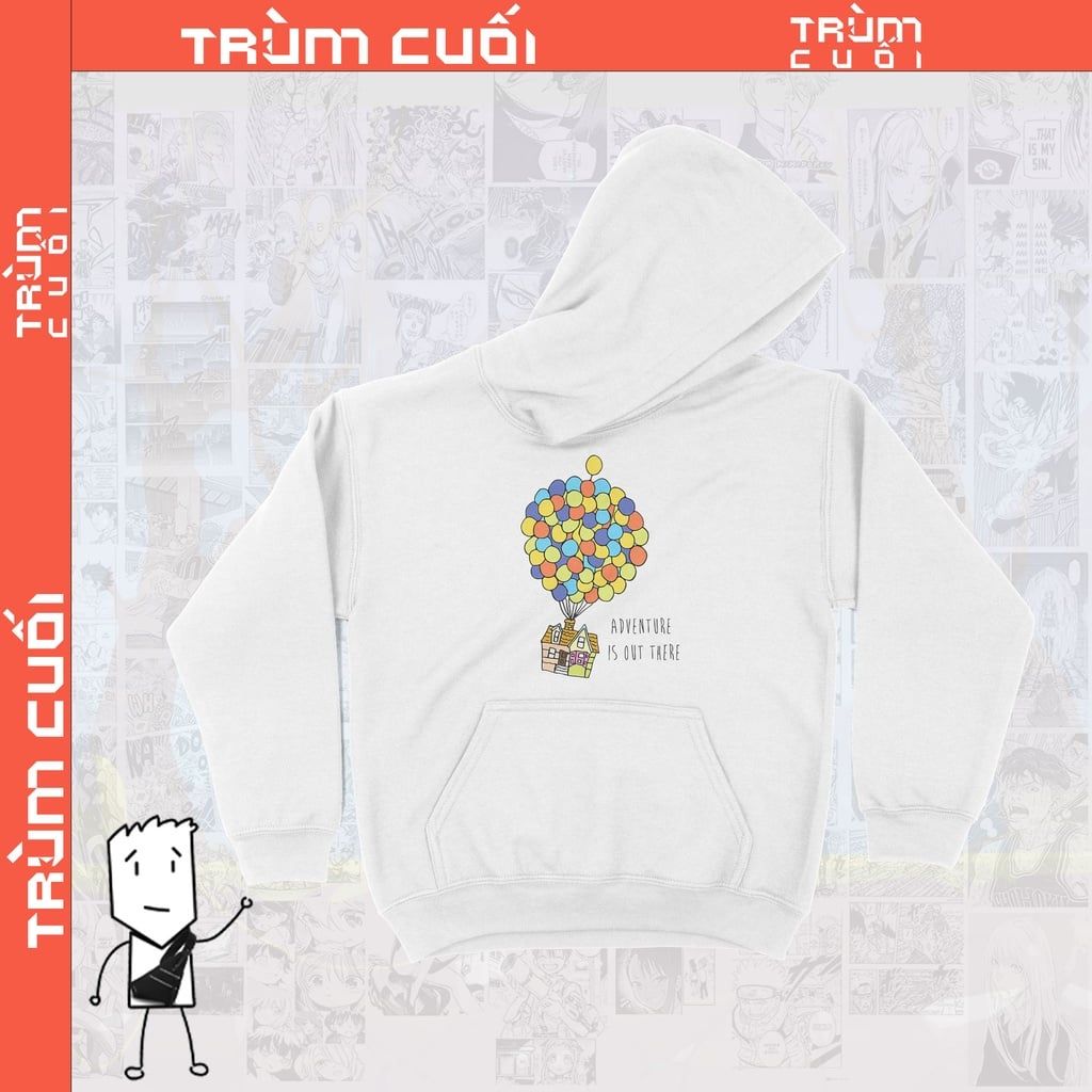  Áo  Hoodie Up - Vút Bay Unisex Trùm Cuối Cine,  Nỉ Bông 100% 2 màu nam nữ 