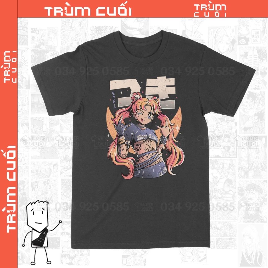  Áo thun Moon Child Unisex Trùm Cuối Manga Anime, Cotton 100% 2 màu nam nữ 0074 
