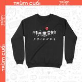  Áo sweater Horror Friends, Trùm Cuối Halloween Horror, Unisex Nỉ 100% 2 màu nam nữ 0355 
