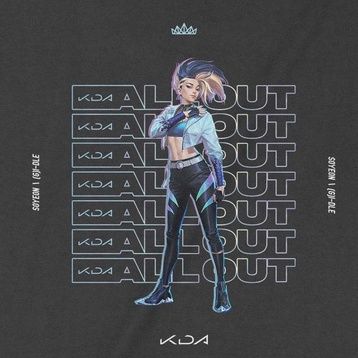  Áo thun K/DA ALL OUT Akali - Liên Minh Huyền Thoại, Unisex Trùm Cuối Game, Cotton 100% 2 màu nam nữ 0172 