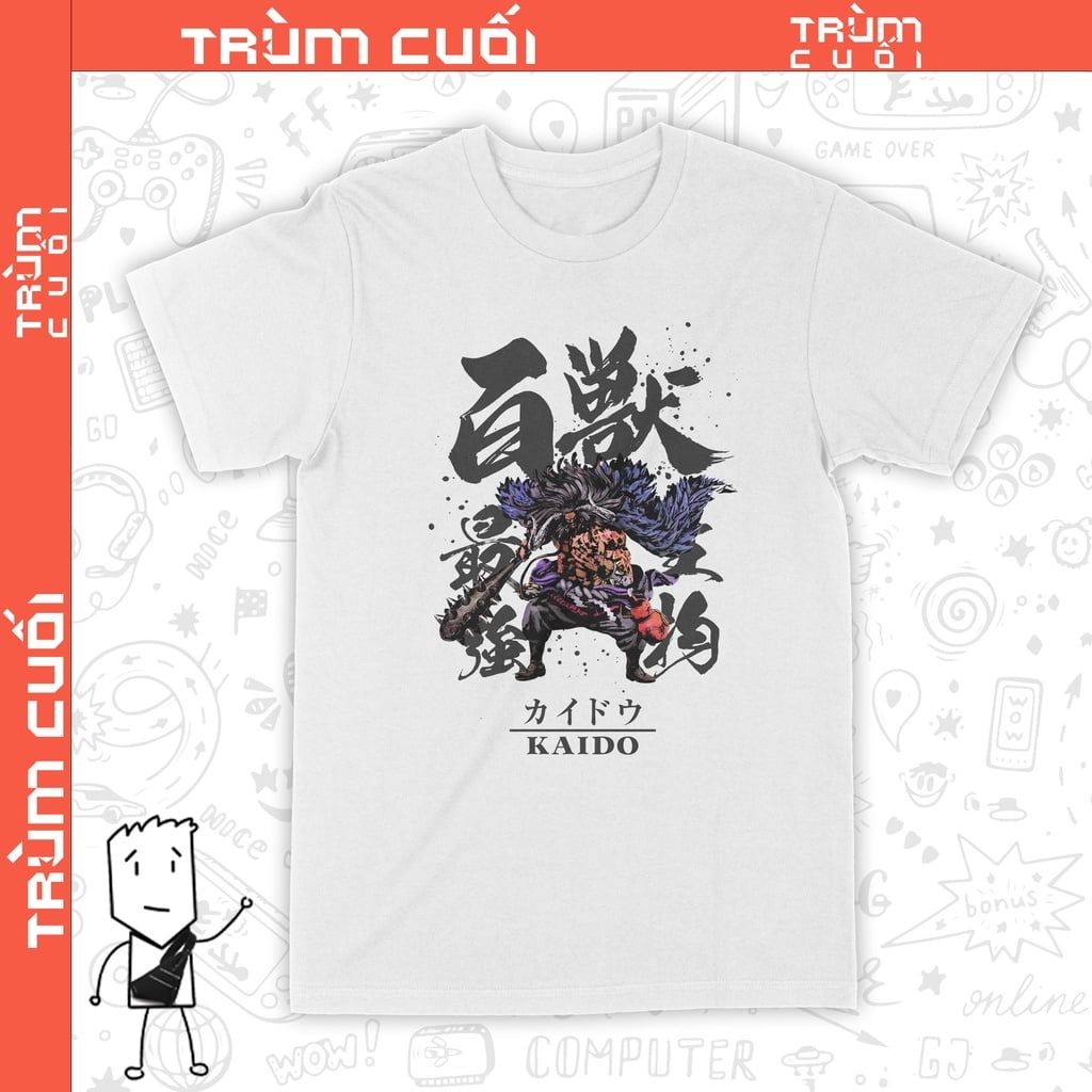 Áo thun Kaido - One Piece, Unisex Trùm Cuối Anime Cine, Cotton 100% 2 màu nam nữ 0167 