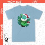  Áo thun Bulbasaur đáng yêu, Trùm Cuối Christmas Cine, Cotton 100% 2 màu nam nữ 0182 