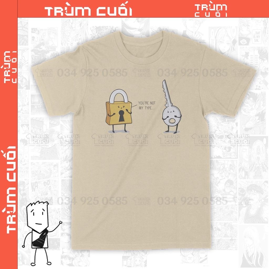  Áo thun Not My Type - Trùm Cuối Meme Unisex Cotton 100% 2 màu nam nữ 0143 