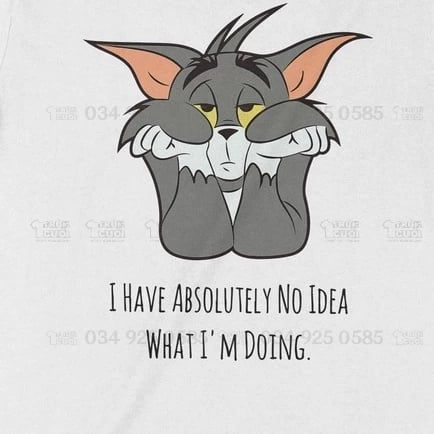  Áo thun Mèo Tom Chán Unisex Trùm Cuối - Meme, Cotton 100% 2 màu nam nữ 0122 