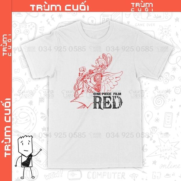 Áo thun Diva Uta - One Piece Red, Unisex Trùm Cuối Anime Cine, Cotton 100% 2 màu nam nữ 0158 