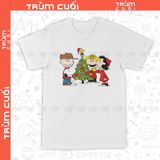  Áo thun Xmas Snoopy và Những người bạn, Trùm Cuối Christmas Festival, Unisex Cotton 100% 2 màu nam nữ 0382 