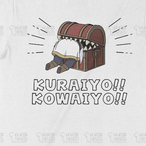  Áo thun Frienne Kuraiyo Kowaiyo - Pháp Sư Tiễn Táng, Trùm Cuối Animie, Unisex Cotton 100% 2 màu nam nữ 0407 