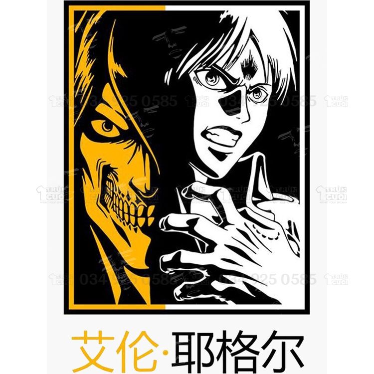 Áo thun Attack on Titan: Eren Yeager, Trùm Cuối Anime, Unisex Cotton 100% 2 màu nam nữ 