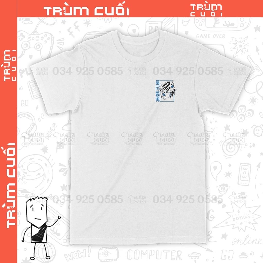  Áo thun Giyu Tomioka - Thanh Gươm Diệt Quỷ, Trùm Cuối Anime, Cotton 100% 2 màu nam nữ 0228 