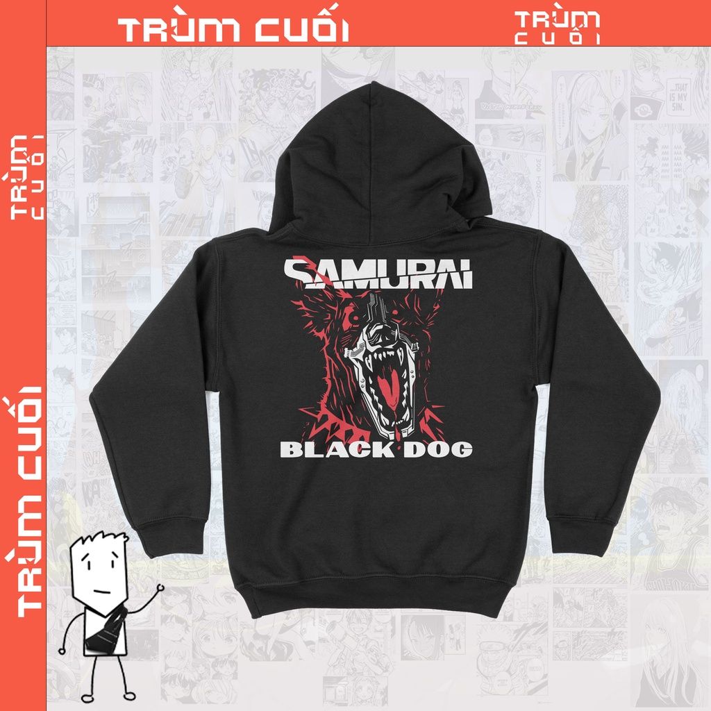  Áo Hoodie Samurai: Black Dog - Cyberpunk 2077 Unisex Trùm Cuối Game, Nỉ Bông 100% 2 màu nam nữ 0079 