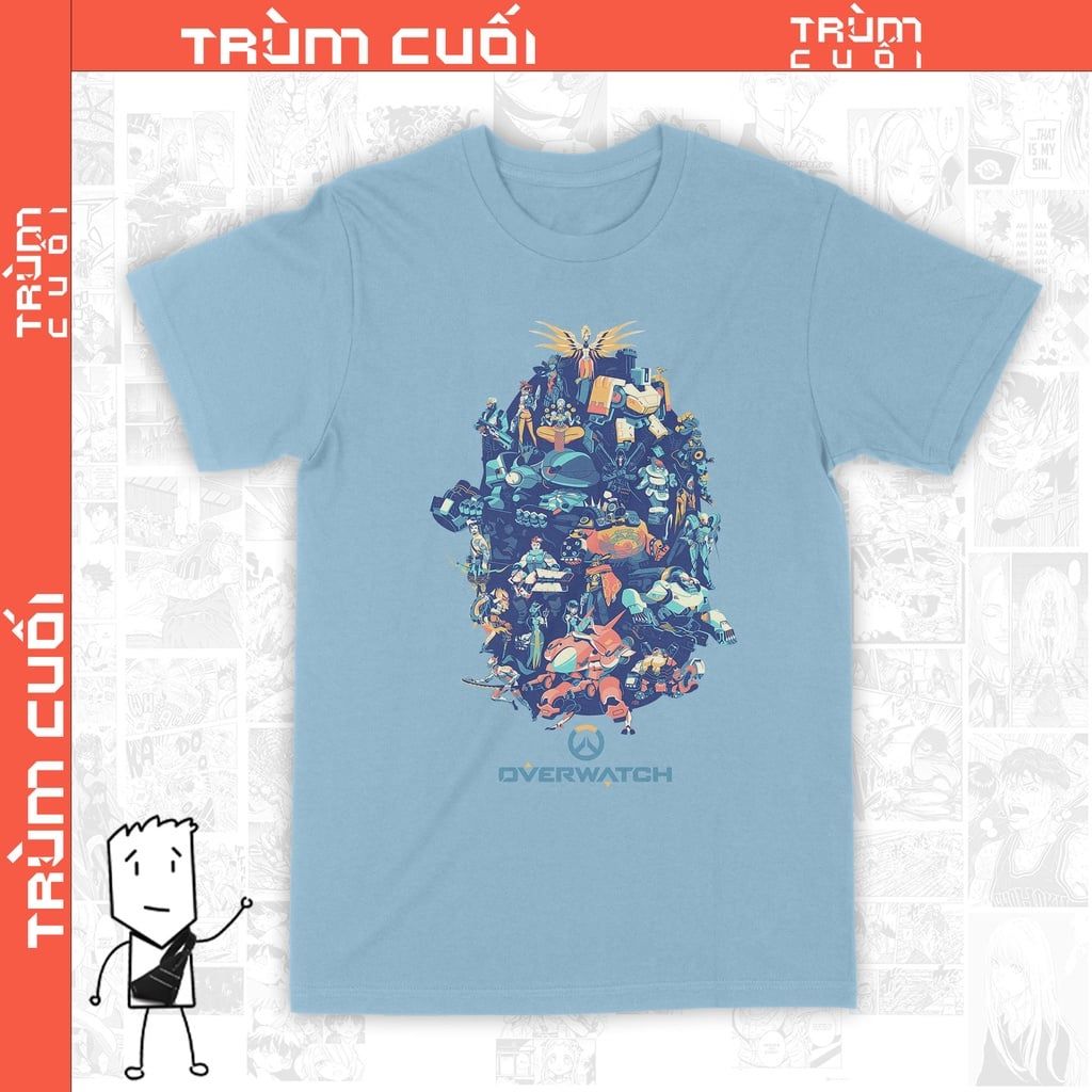  Áo thun Overwatch Trùm Cuối Game, Cotton 100% 2 màu nam nữ 0133 