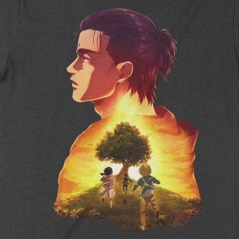  Áo thun Eren - Khát Vọng Tự Do - Attack on Titan, Trùm Cuối Anime, Unisex Cotton 100% 2 màu nam nữ 0360 