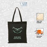  Túi Tote Game, Trùm Cuối 2025, 100% vải Canvas 35x40 cm - Unisex Nam Nữ 2 màu đen trắng 