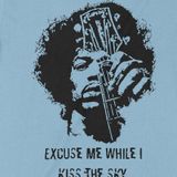  Áo thun Jimi Hendrix - Kiss The Sky, Trùm Cuối Thần Tượng Âm Nhạc, Cotton 100% 2 màu nam nữ 0317 
