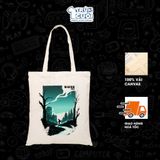  Túi Tote Game, Trùm Cuối 2025, 100% vải Canvas 35x40 cm - Unisex Nam Nữ 2 màu đen trắng 