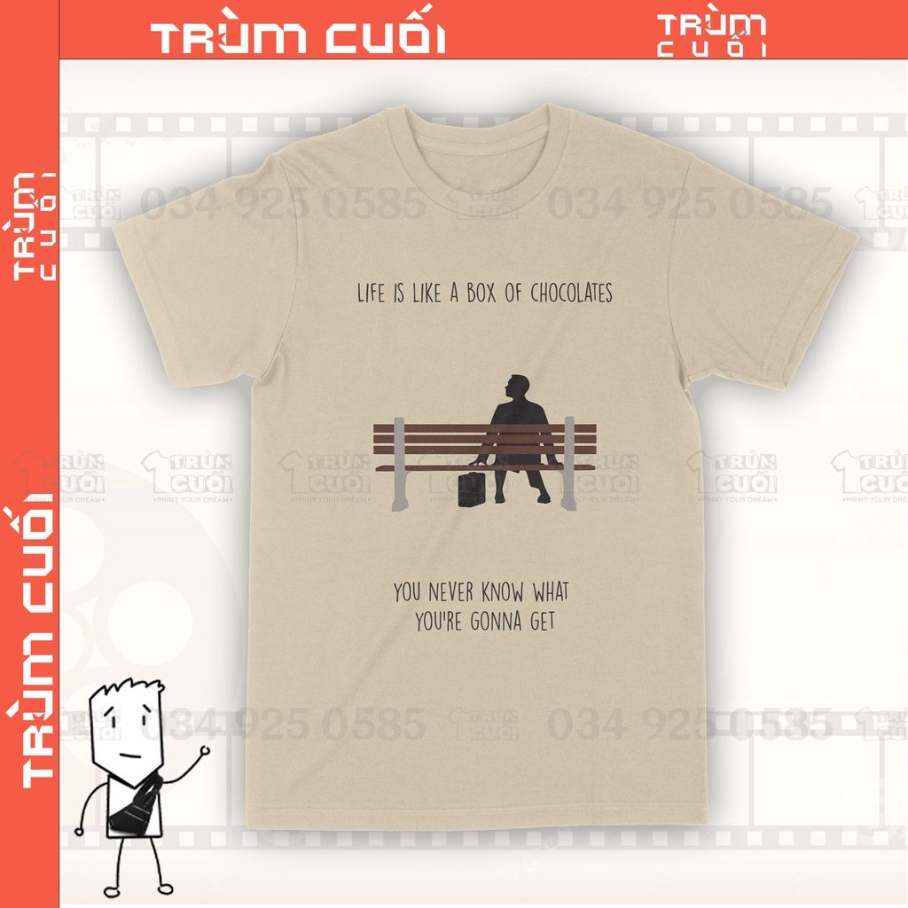  Áo thun Forest Gump Unisex Trùm Cuối Cine, Cotton 100% 2 màu nam nữ 0042 