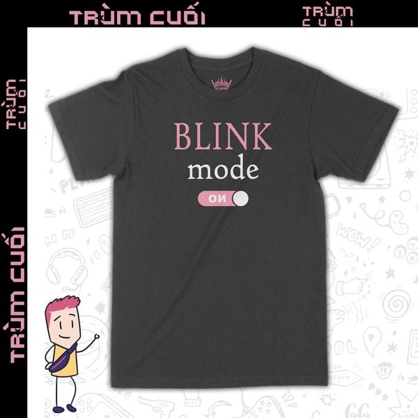  Áo thun BLɅϽKPIИK Blink Mode, Trùm Cuối Thần Tượng Âm Nhạc, Cotton 100% 2 màu nam nữ 0294 