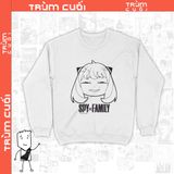 Áo Sweater Spy x Family: Anya Mặt Bựa Unisex Trùm Cuối Anime,  Nỉ Bông 100% 2 màu nam nữ 0002 