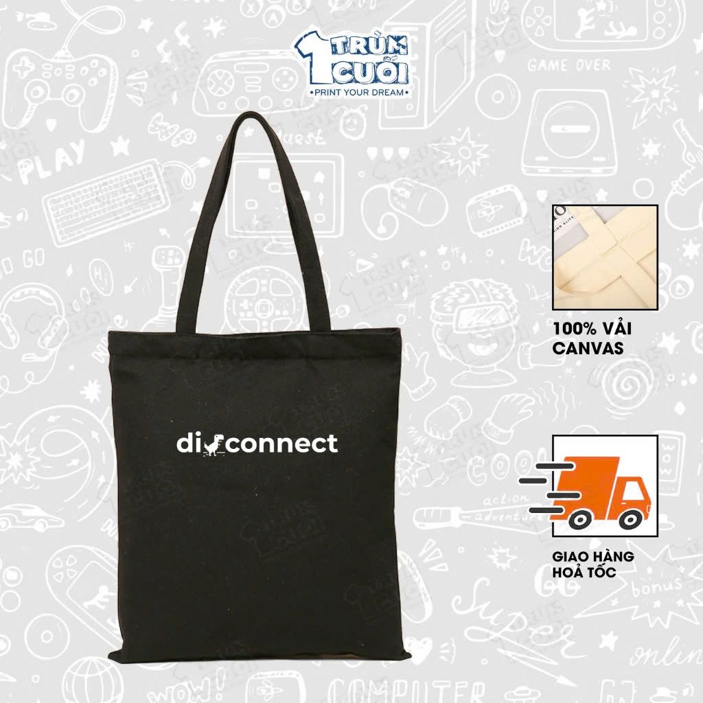  Túi Tote Meme, Trùm Cuối 2025, 100% vải Canvas 35x40 cm - Unisex Nam Nữ 2 màu đen trắng 