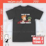 Áo thun Mời Anh Cầm Tiền Em Unisex Trùm Cuối - Meme, Cotton 100% 2 màu nam nữ 0066 