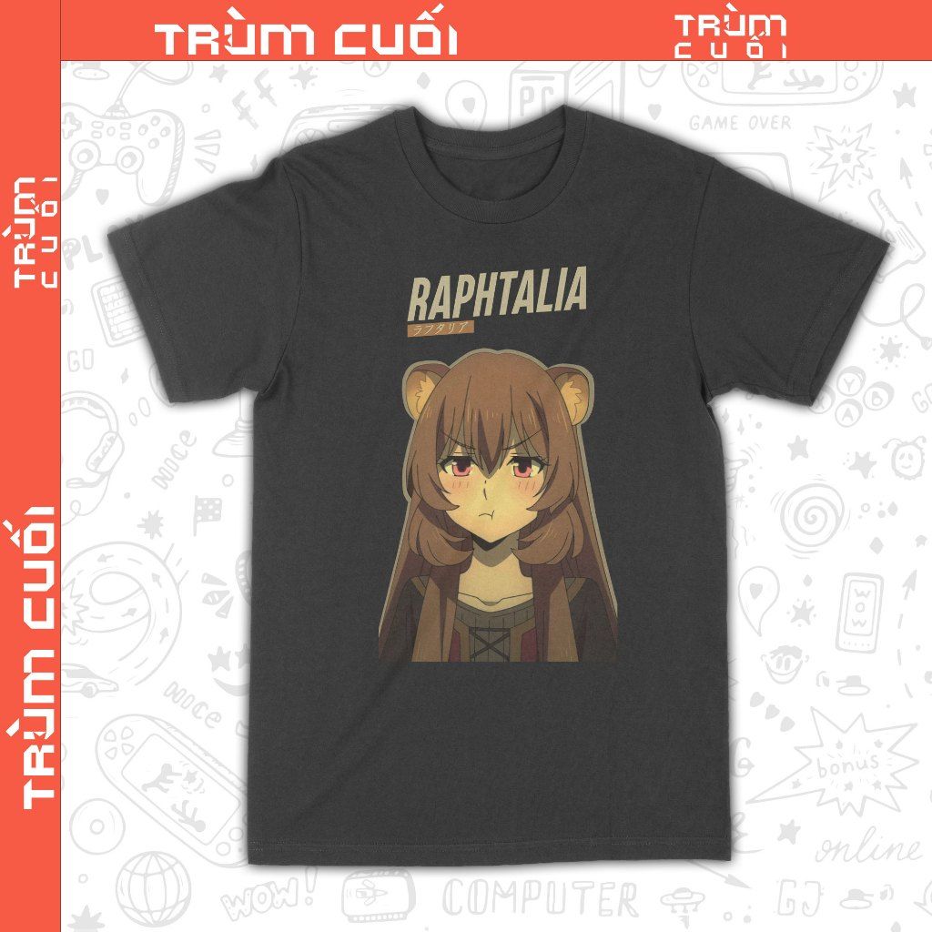  Áo thun Raphtalia - The Rising of the Shield Hero, Trùm Cuối Anime, Cotton 100% 2 màu nam nữ 0362 