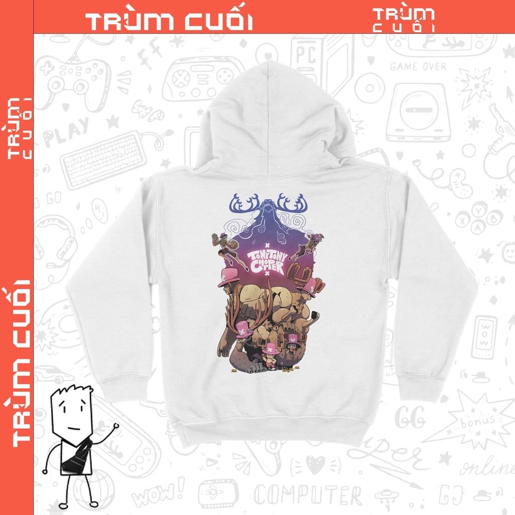  Áo Hoodie Tony Tony Chopper - One Piece,Trùm Cuối Anime Cine, Nỉ Bông100% 2 màu nam nữ 0161 