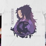  Áo thun Kokushibo - Kimetsu Yaiba, Trùm Cuối Anime, Unisex Cotton 100% 2 màu nam nữ 0047 
