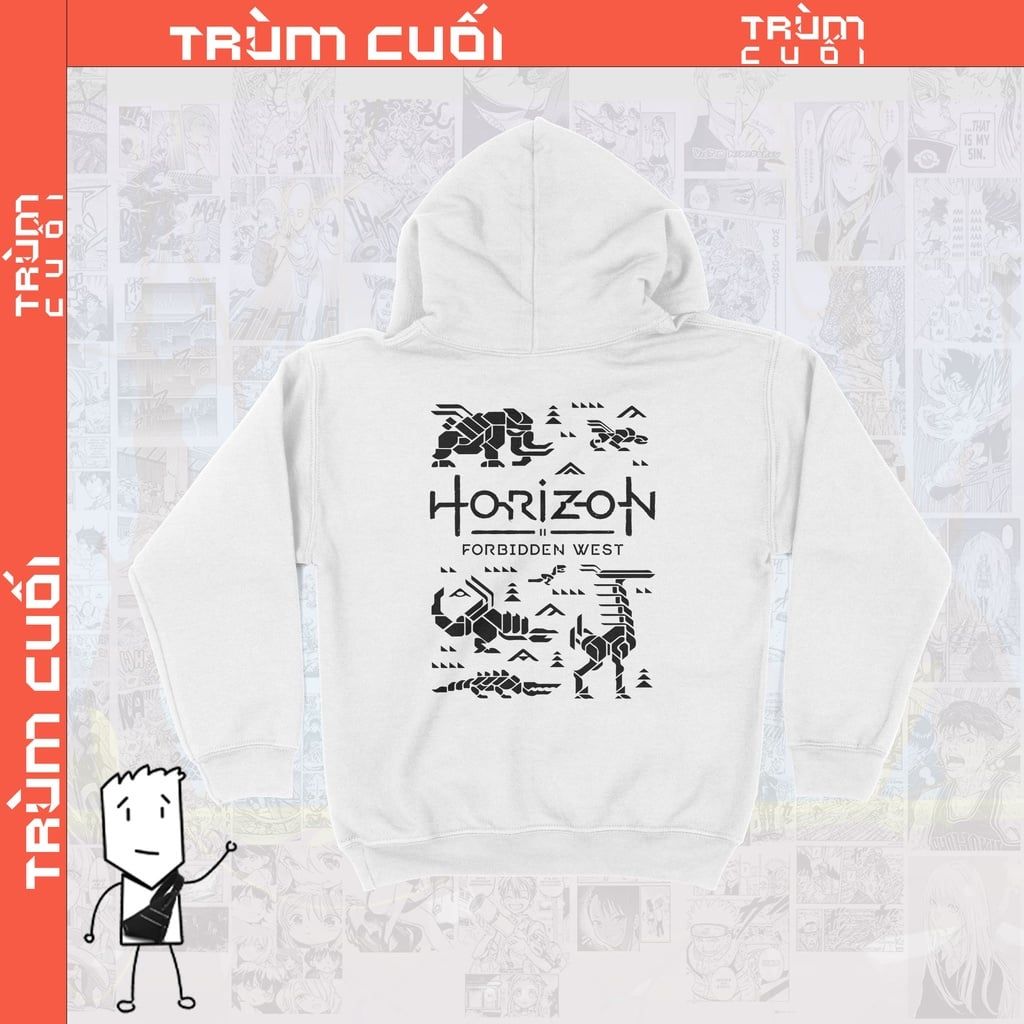  Áo Hoodie Horizon Forbidden West Trùm cuối Game, Cotton 100% 2 màu nam nữ 0139 140 