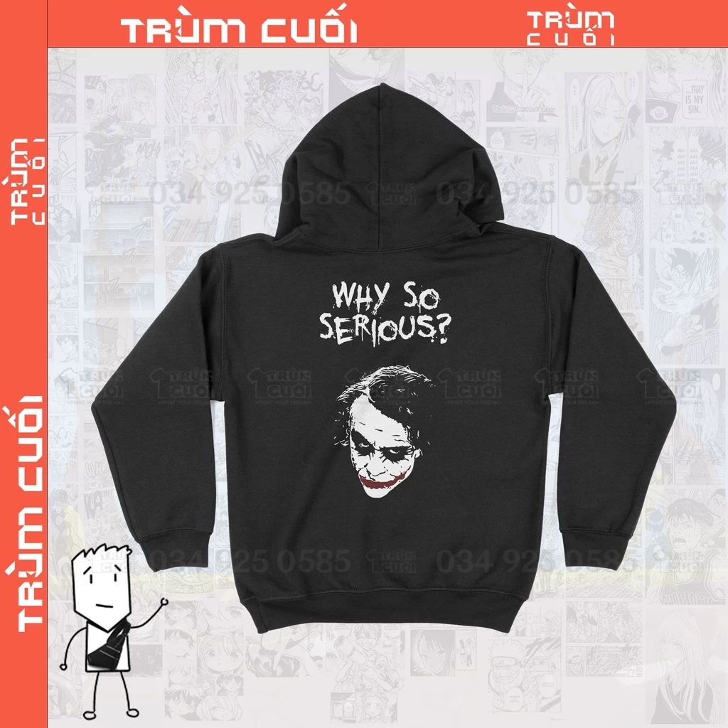 Áo Hoodie Joker - DC Universe Unisex Trùm Cuối Cine, Nỉ Bông 100% 2 màu nam nữ 0086 