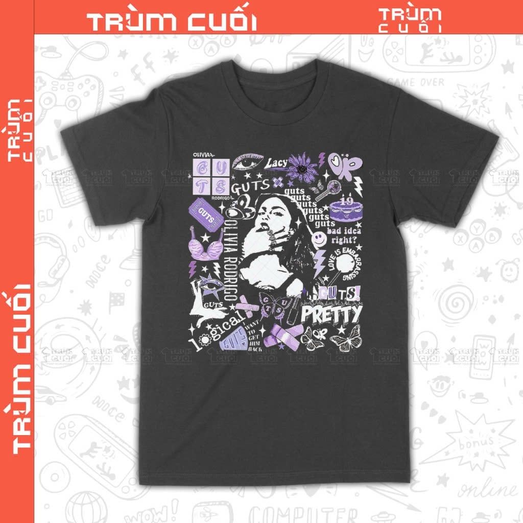  Áo thun Olivia Dodrigo, Trùm Cuối Thần Tượng Âm Nhạc, Unisex Cotton 100% 4 màu nam nữ 0454 