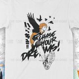  Áo thun Hinata Shoyo – Chàng khổng lồ tí hon Haikyu!! Unisex Trùm Cuối Anime, Cotton 100% 2 màu nam nữ 0057 