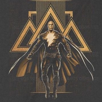  Áo thun Black Adam - Trùm Cuối DC Unisex Cine, Cotton 100% 2 màu nam nữ 0125 
